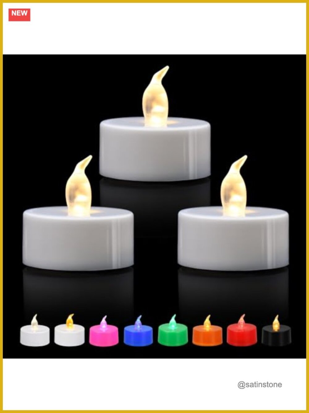 KOABY LED Tea Lights 12 Pack Flameless Candles Flicking